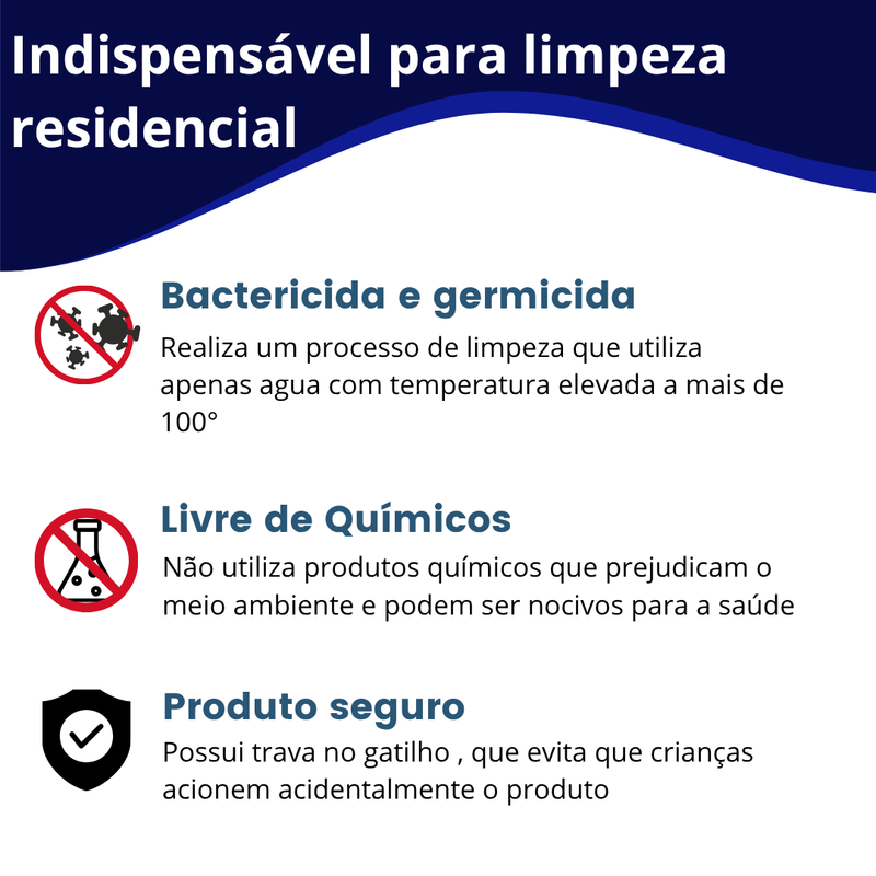 Limpador à Vapor + 9 acessórios + Frete Grátis