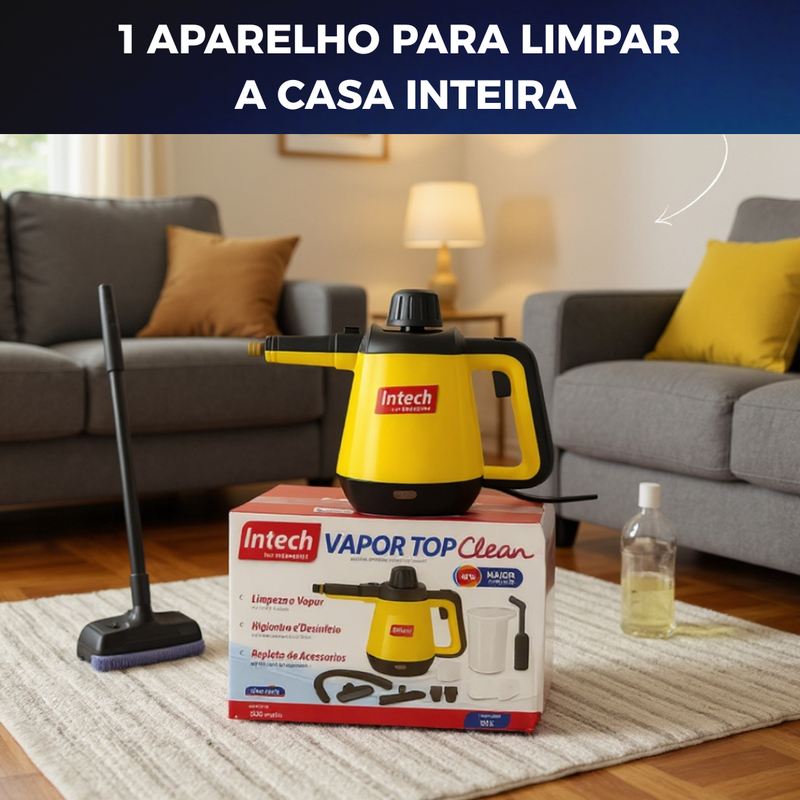 Limpador à Vapor + 9 acessórios + Frete Grátis
