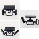 2 Lâmpadas Solares Led Área Externa Com Sensor De Presença Preto