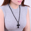 Crucifixo Sagrado em Obsidiana Negra - Arcana